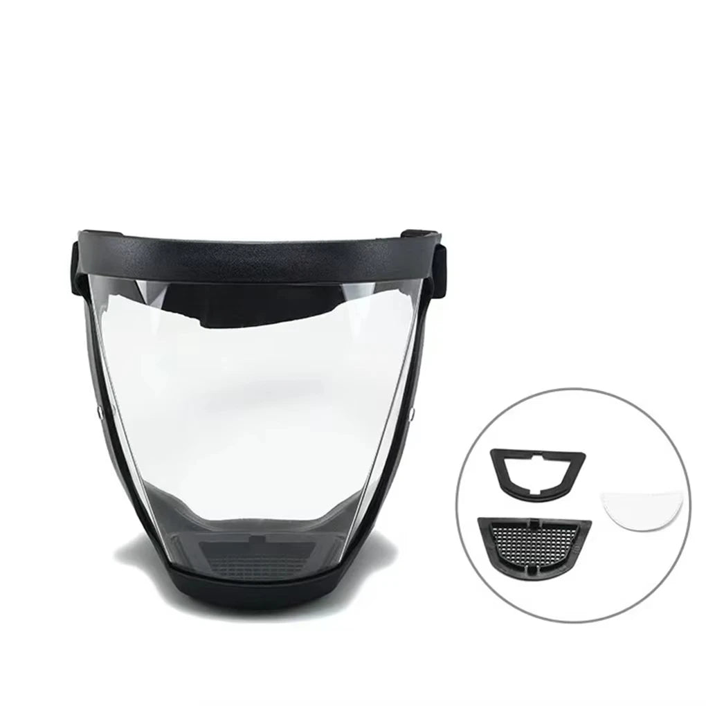 Full-Face Transparent Protection Mask with Adjustable Buckle - Reusable and Heat-Resistant Facial Shield for Safety in Work, Out Oasis Select
