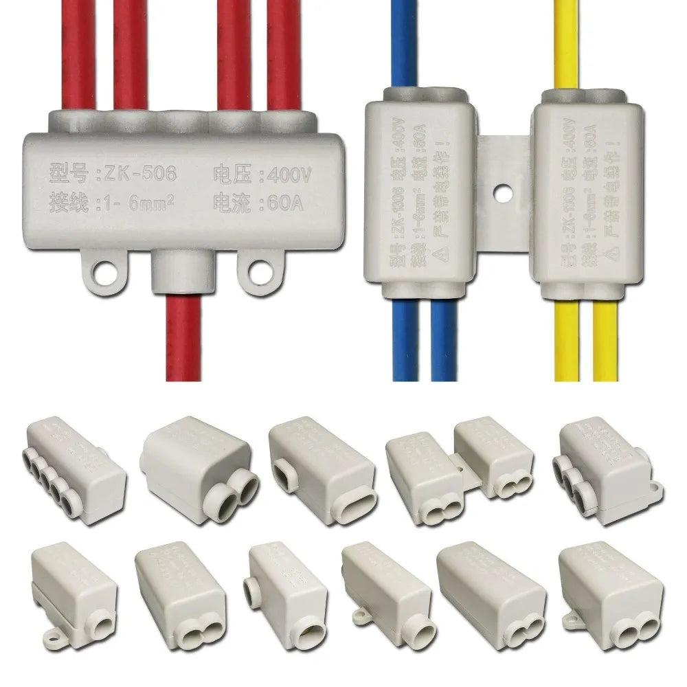 High Power Splitter Quick Wire Connector Terminal Block Electrical Cable Junction Box ZK-316/506/516/1310/1316 Connectors Useful Oasis Select
