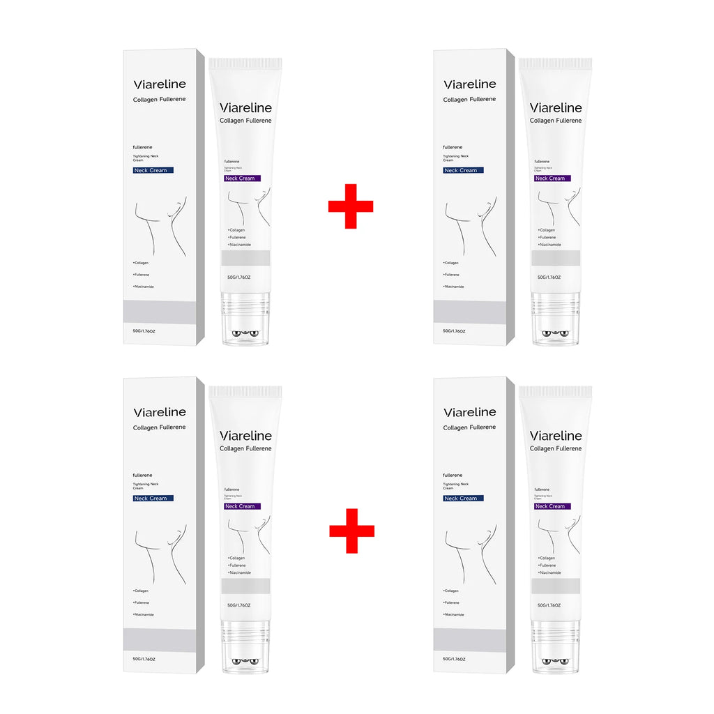 Collagen Neck Cream Roller Massage Tightening Neck Cream Reduce Neck Lines Reduce Double Chin Firming Lifting Brighten Skin Care Oasis Select 4pcs