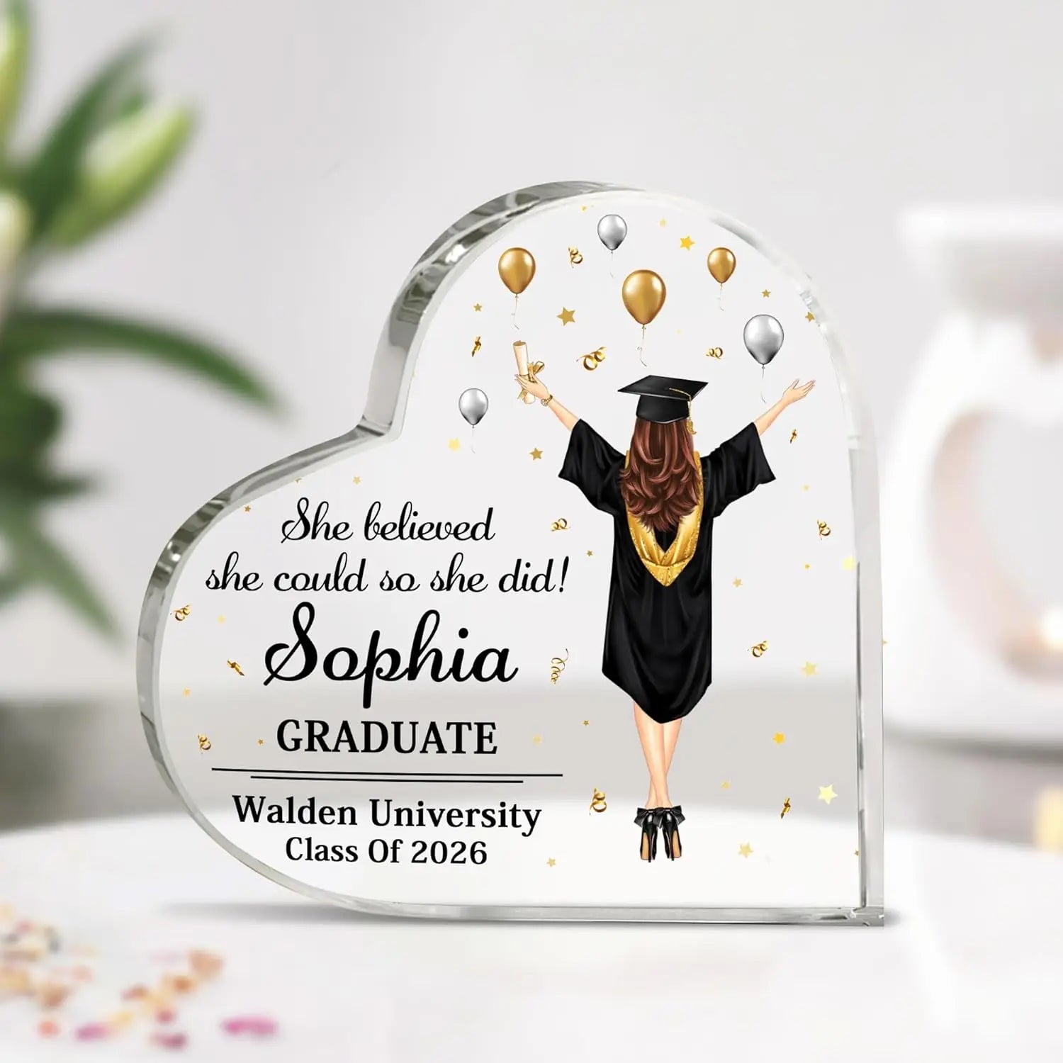 Class of 2026 Acrylic Plaque Inspirational Graduate Gifts For Her Graduation Senior 2026 Gift For Her Class Of Table Decor Oasis Select