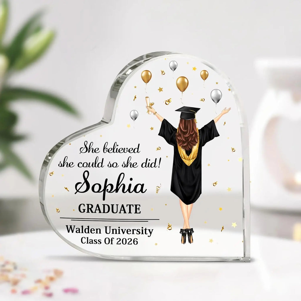 Class of 2026 Acrylic Graduation Plaque | Gift for Her