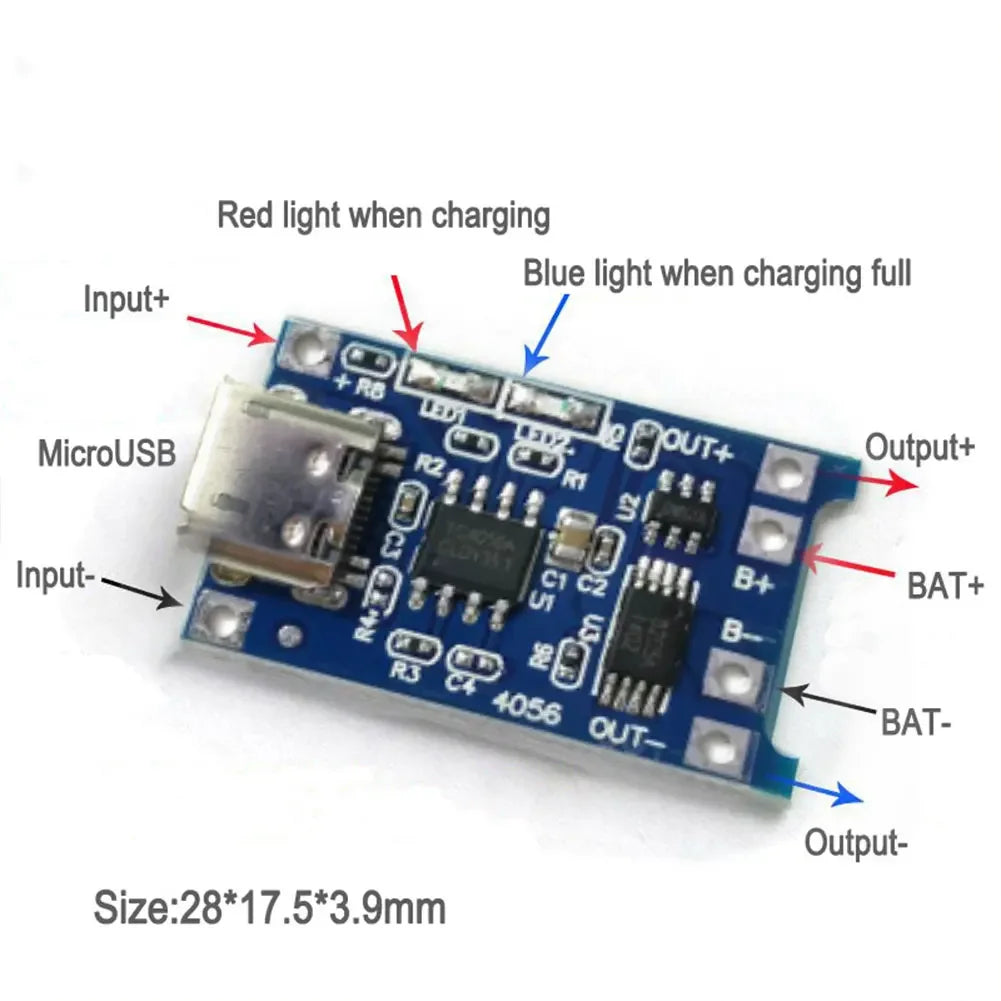 3.7V Lithium Battery Charger Protection Board 5V 1A 2A Li-ion Lipo Battery Charging Protect Two-in-one Module Micro USB Type-C Oasis Select