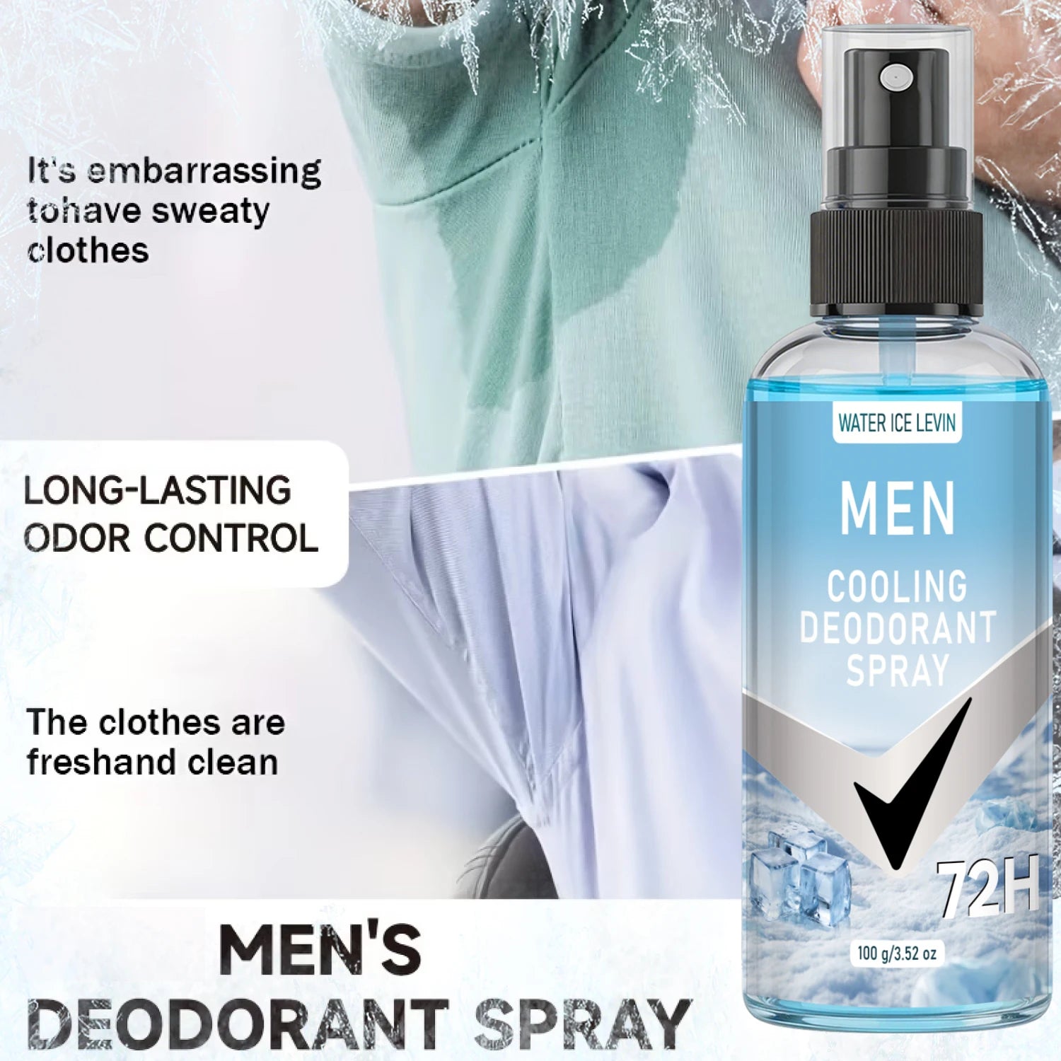 Men's Cooling Deodorant Spray with Niacinamide – 100ml Men's Deodorant Spray Oasis Select