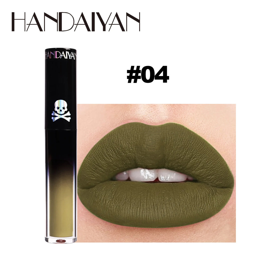 Handaiyan Matte Vampire Lip Gloss – Black & Purple Waterproof