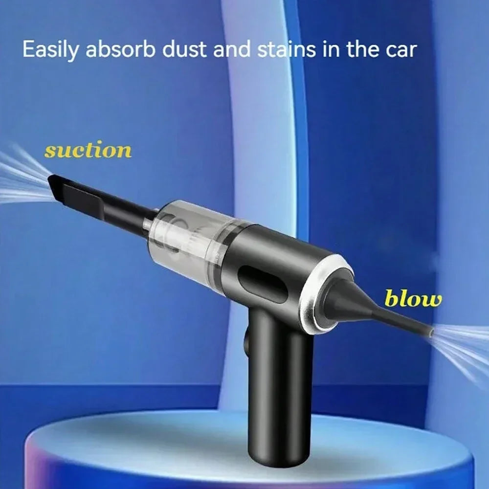 1pc Wireless Vacuum Cleaner Dual Use for Home and Car 120W High Power Powerful Vacuum Cleaner Black Oasis Select