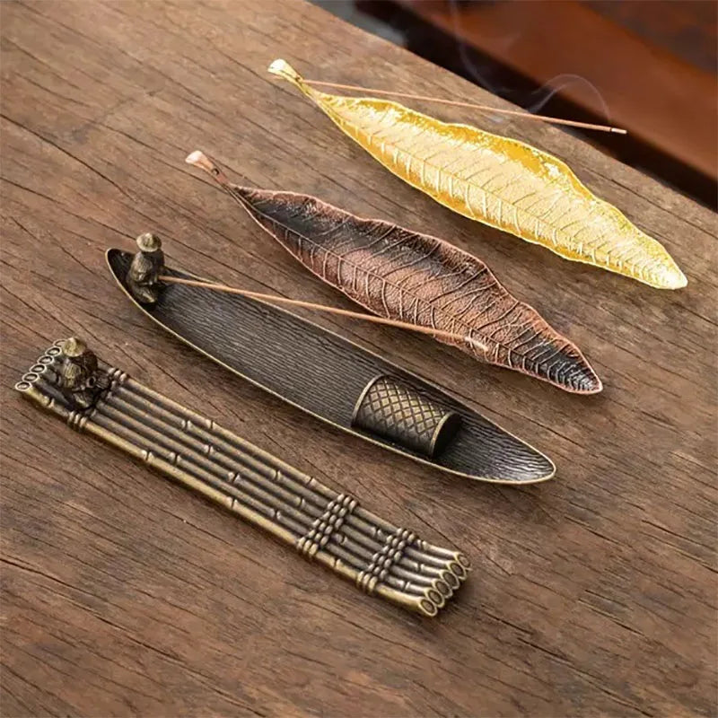Creative Incense Holder Incense Holder Boat Old Men Fishing Japanese Style Incense Stick Burner Aromatherapy Ornament Home Decor Oasis Select