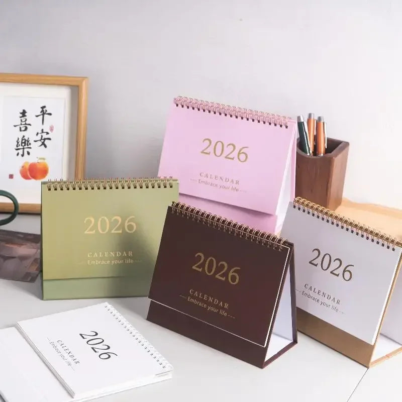 2026 Calendar Simple Memo Book Monthly Daily Planner Scheduler Time Management Home Office Desktop Decoration Standing Calendar Oasis Select
