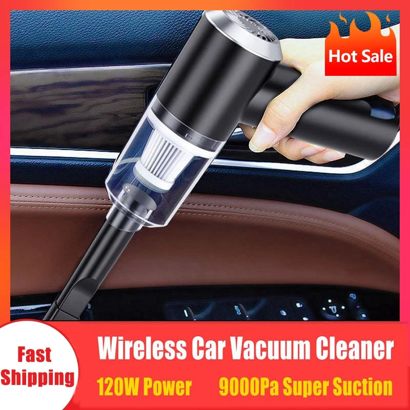 9000Pa Wireless Car Vacuum Cleaner USB Charging 1200mAh Portable Cleaning Appliance Mini Wet and Dry Vacuum Cleaner Household Oasis Select
