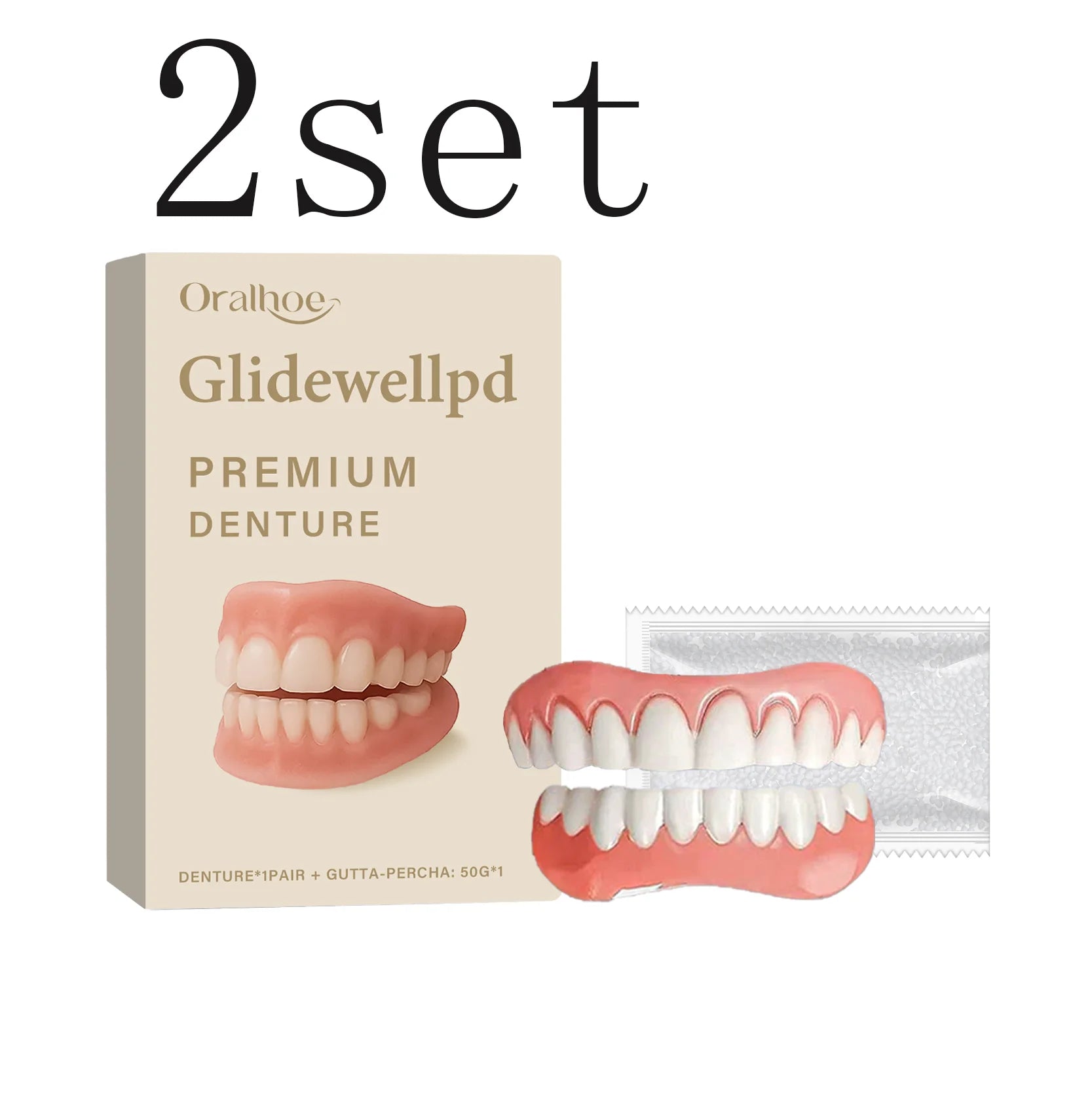Silicone Denture Care Set – Comfortable Fit & Better Smile