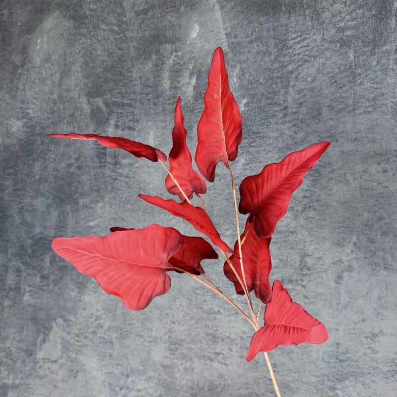 80cm Simulated Large Orange Leaf Decoration Garden Bonsai Simulated Dried Flower Wall Decoration Shooting Props Home Decoration Oasis Select MRD