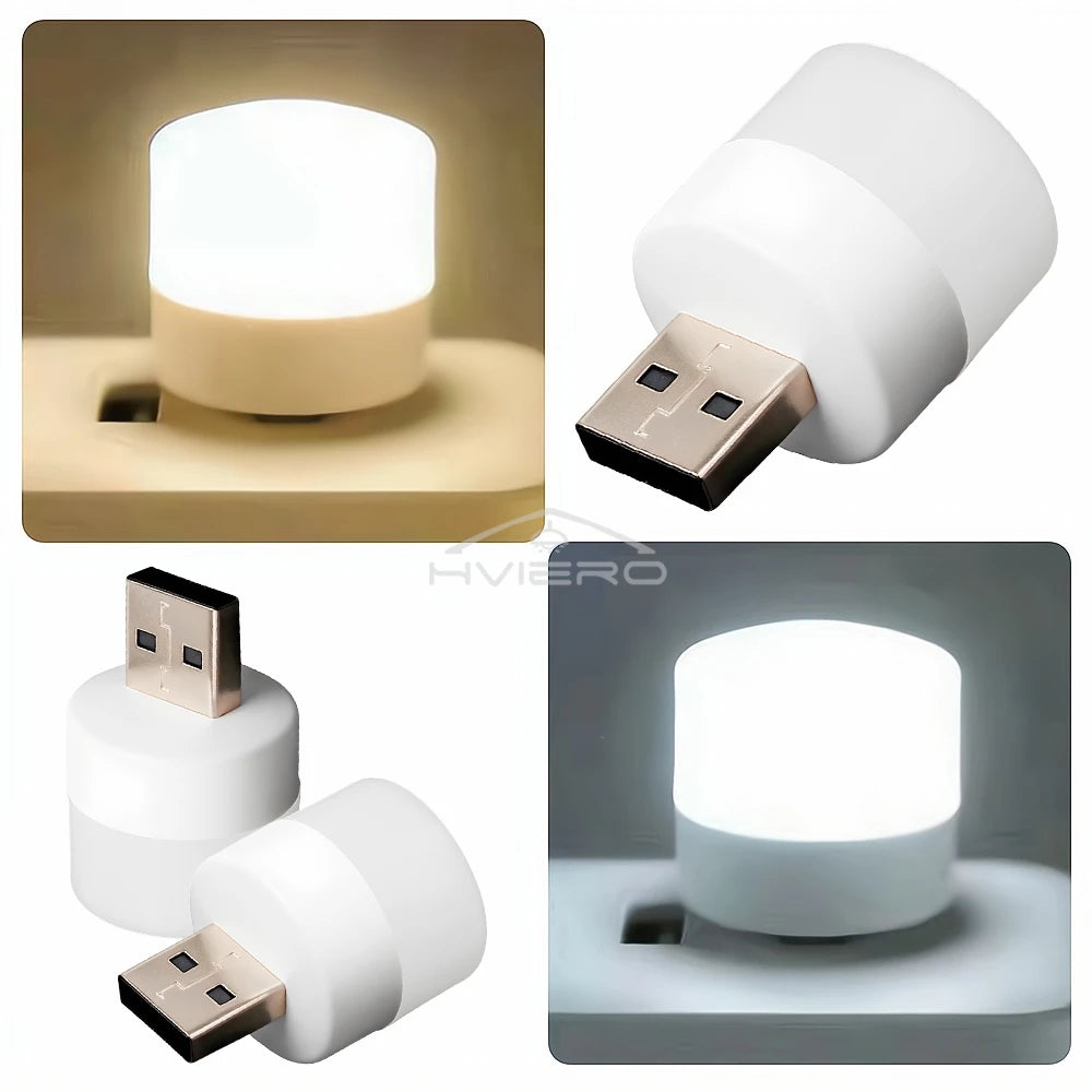 1/2/3/5/10Pcs USB LED Plug Lamp Super Bright Eye Protection Bulbs USB Book Lights Computer Mobile Power Charging LED Night Light Oasis Select