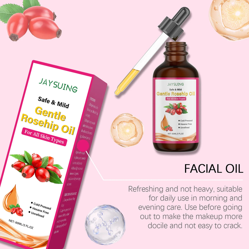 Rose Fruit Seed Facial Oil Reduce Fine Lines Repair Damaged Barriers Relieve Dryness Shrink Pores Nourishment Face Treatment Oil Oasis Select