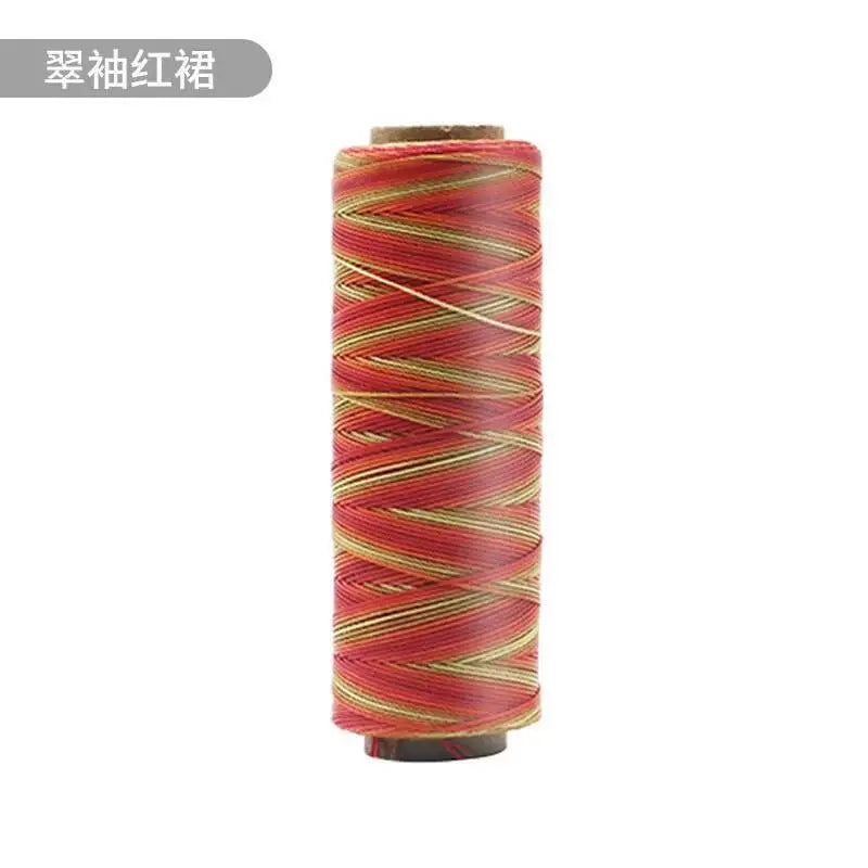 Round Waxed Cord Polyester Coated Sewing Thread DIY Handmade Leather Stitching Rope Bracelets Jewelry Braided Ткань из воска Oasis Select Sleeve Red Dress 0.35mm 247m