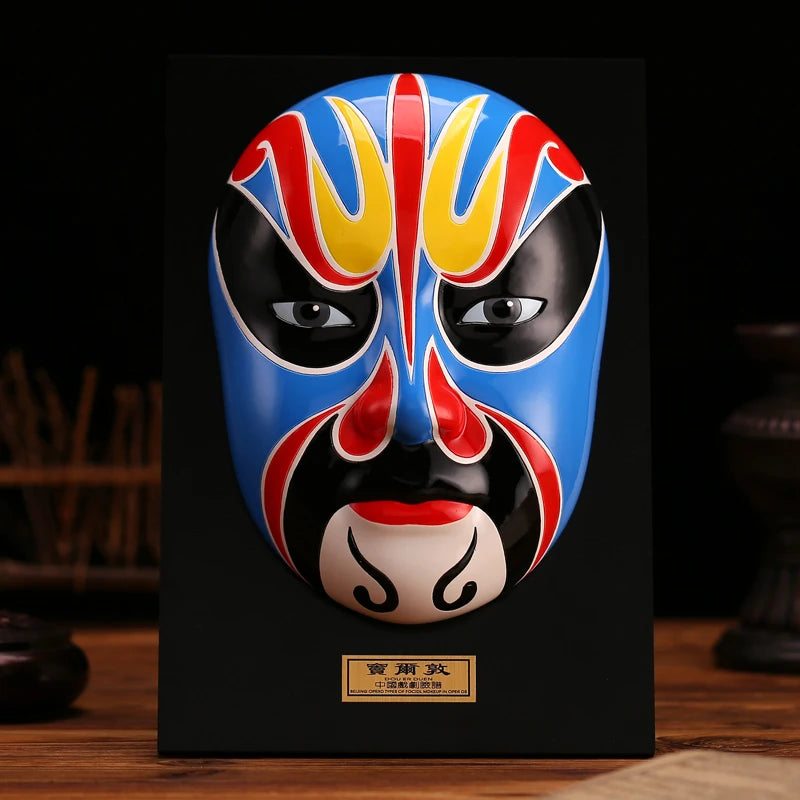 Large Peking Opera facial mask five road God of wealth hanging wall decoration Oasis Select 23