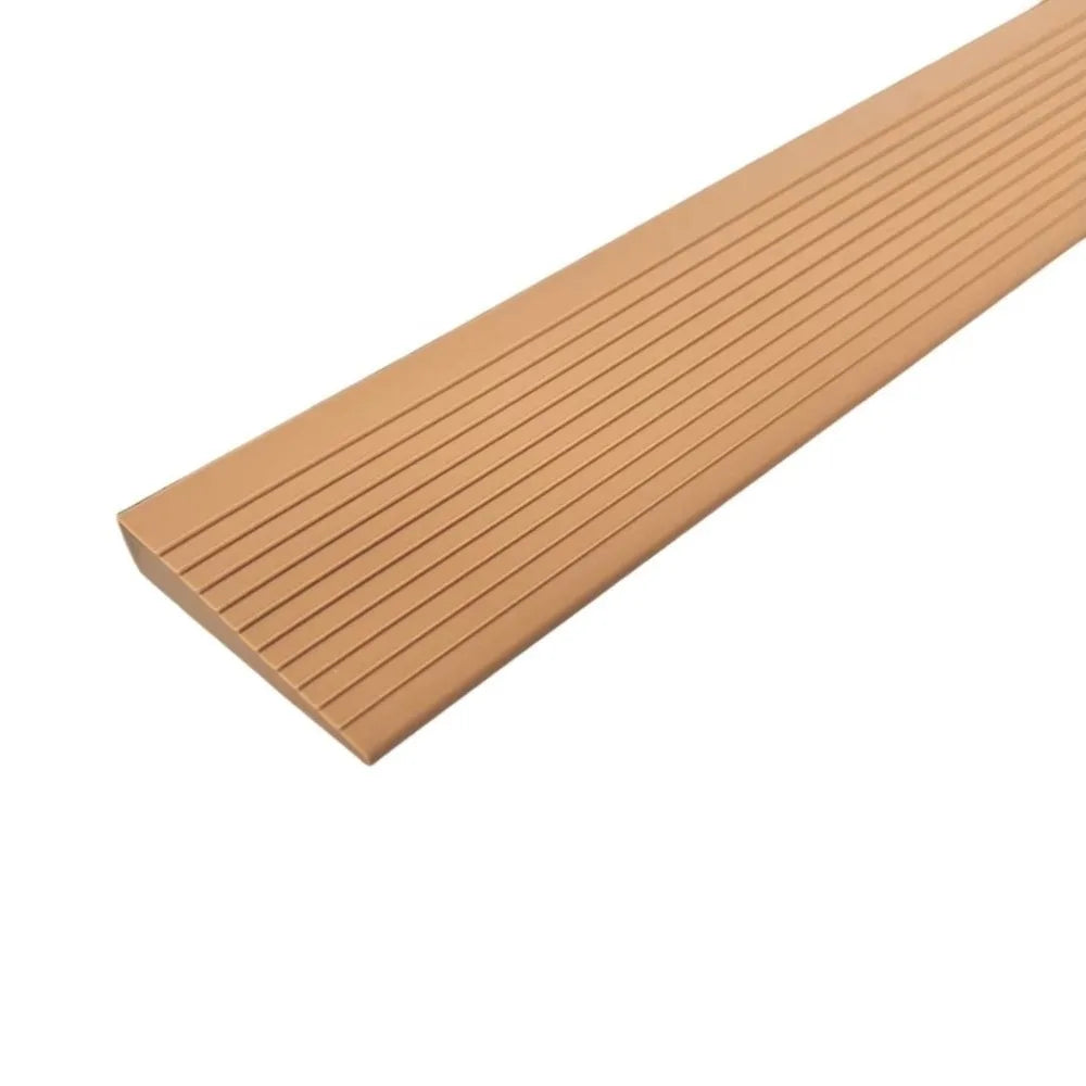 Self-Adhesive Ramp Mat 90x5cm Non-Slip Floor Transition Strip Multi-Purpose Easy Install Door Threshold Ramp Home Oasis Select Brown