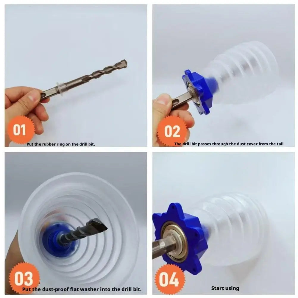 KITPIPI Drill Dust Collector – Universal Rubber Dustproof Bowl