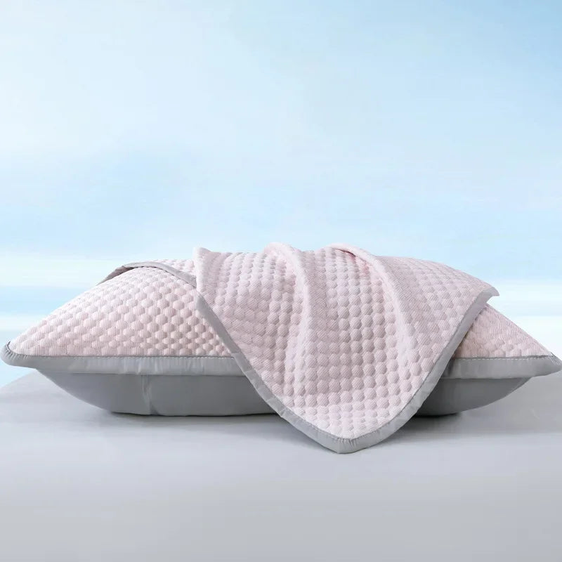 Cooling Pillowcase Covers Ice Silk Soft Breathable Summer Pillow Cases Machine Washable for Dorm Home Bedroom Use Smooth Fabric Oasis Select