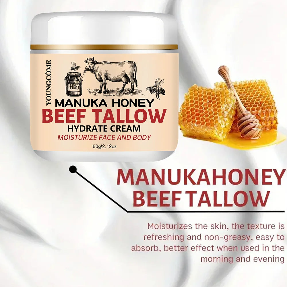 YOUNGCOME Beef Tallow Honey Balm – Face & Body Moisturizer Face & Body Balm Oasis Select
