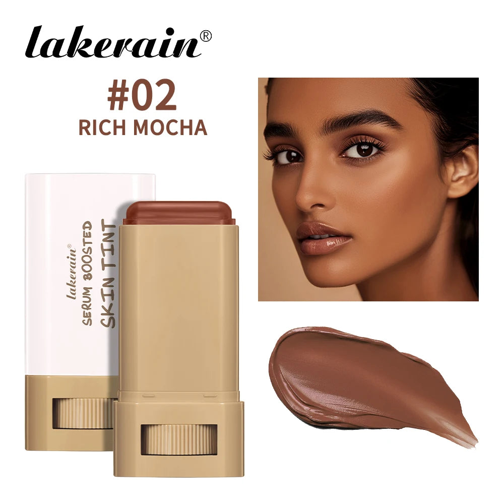 Matte Foundation Stick Waterproof Coverage Travel Flawless Eraser Foundation Stick Lightweight Enhance Skin Radiance Face Makeup Oasis Select 002 Rich Mocha