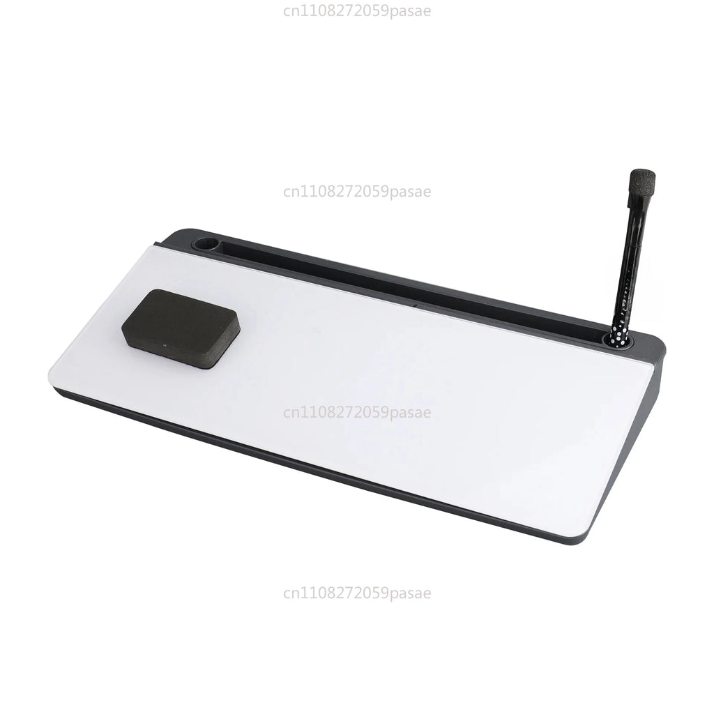 Glass Desktop Whiteboard – Light Gray Writing & Message Board