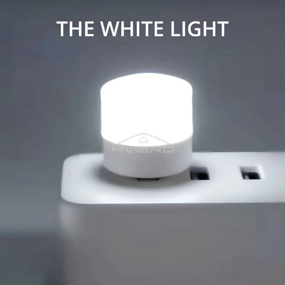 USB LED Night Light – Portable Plug-In Lamp | Warm & Cool White