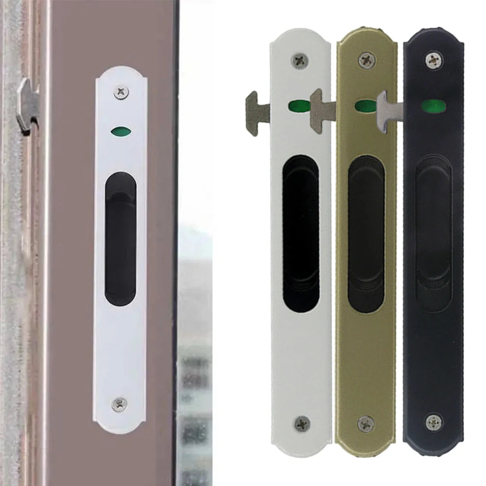 Zinc Alloy Invisible Sliding Door Lock – 90° Hook Window Latch Sliding Door Lock Oasis Select White