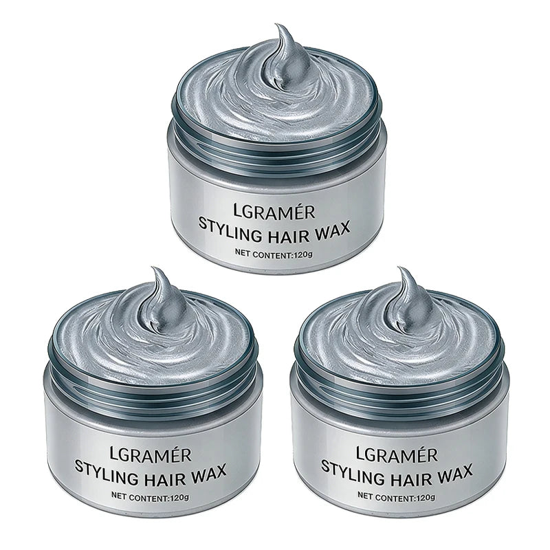 Temporary Hair Color Wax – 9 Shades | Silver Gray, Wine Red & More