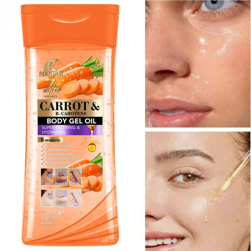 ROUSHUN Carrot Beta-Carotene Body Gel Oil 200ml | Moisturizer