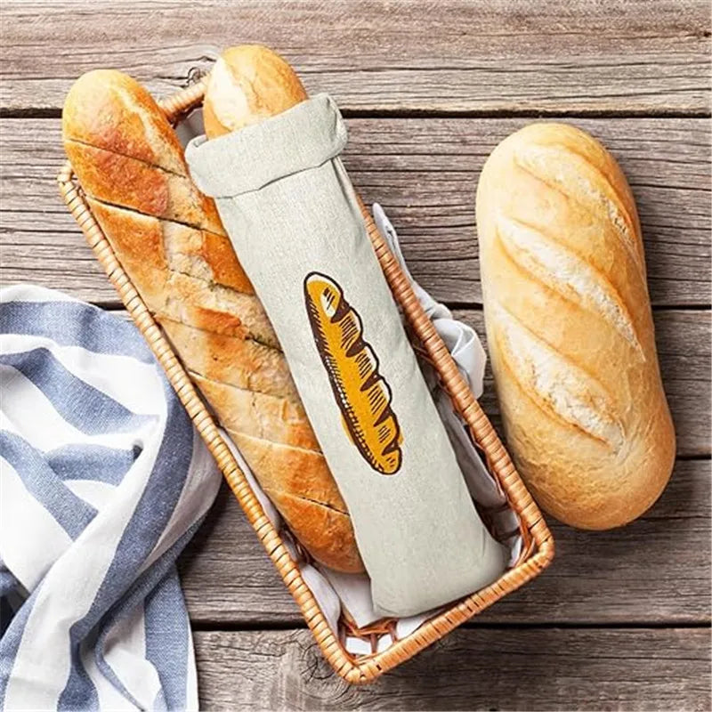 Reusable Drawstring Linen Bread Bags Large Washable Storage Food Accessories Home Unbleached Kitchen Organizer Oasis Select