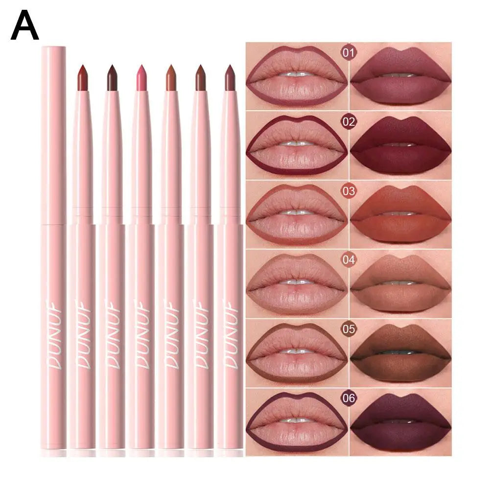 Eelhoe 6-Color Waterproof Lip Liner Set – Long-Lasting Matte Lip Liner Set Oasis Select A