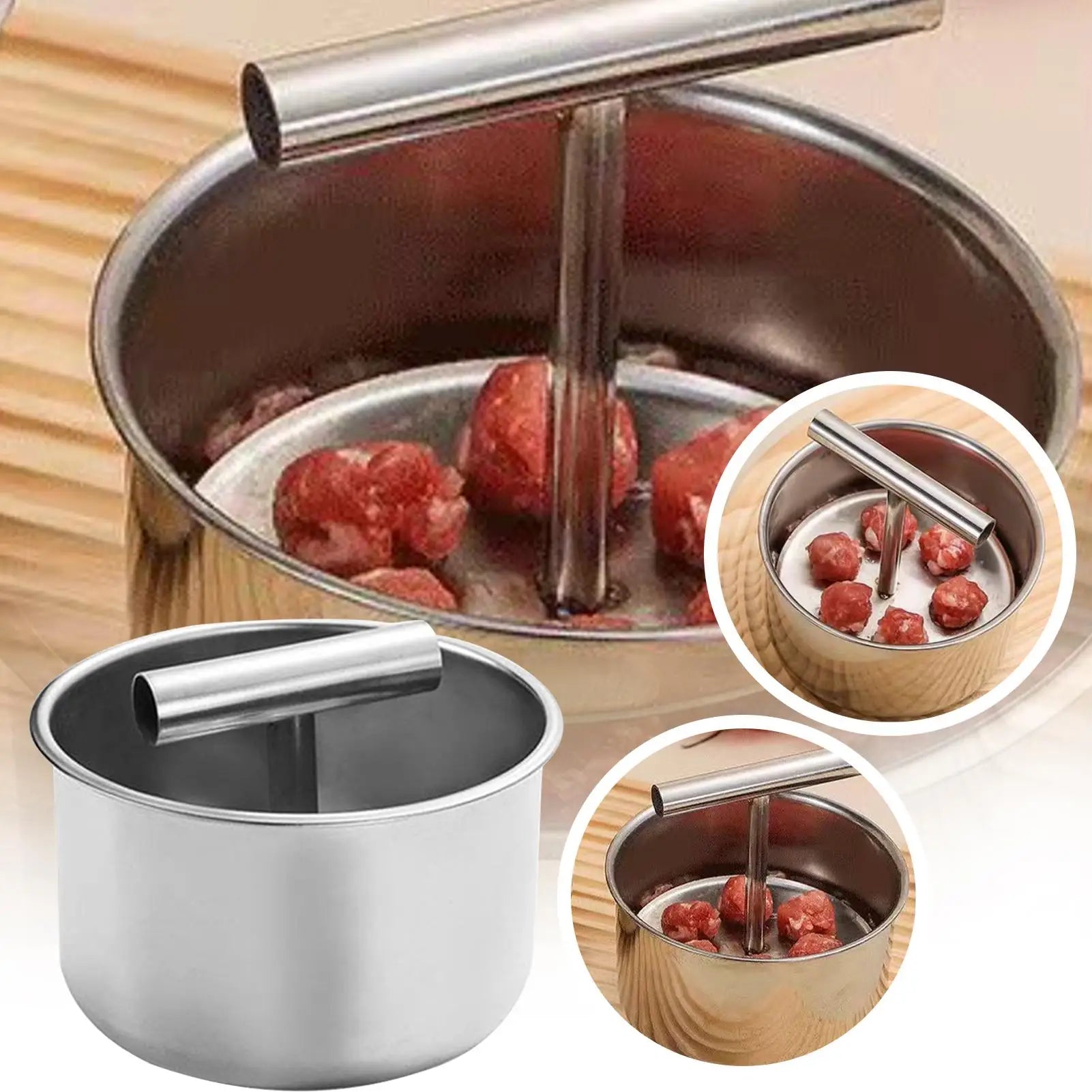 Meatball Making Set 6/12 Hole Press Meatball Maker Stainless Steel Meatball Maker Multifunctional Meat Maker Mold Kitchen Tools Oasis Select