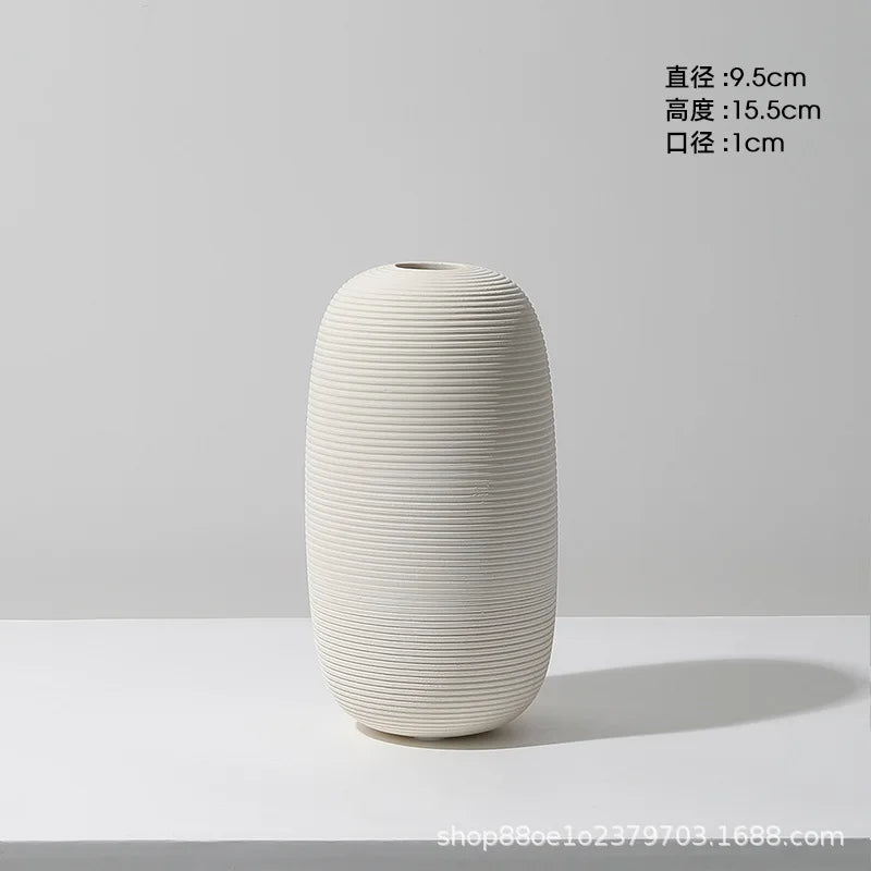 Ceramic Vase Decoration Advanced Sense Flower Arrangement Ins Wind Wine Cabinet Home Decoration Oasis Select L