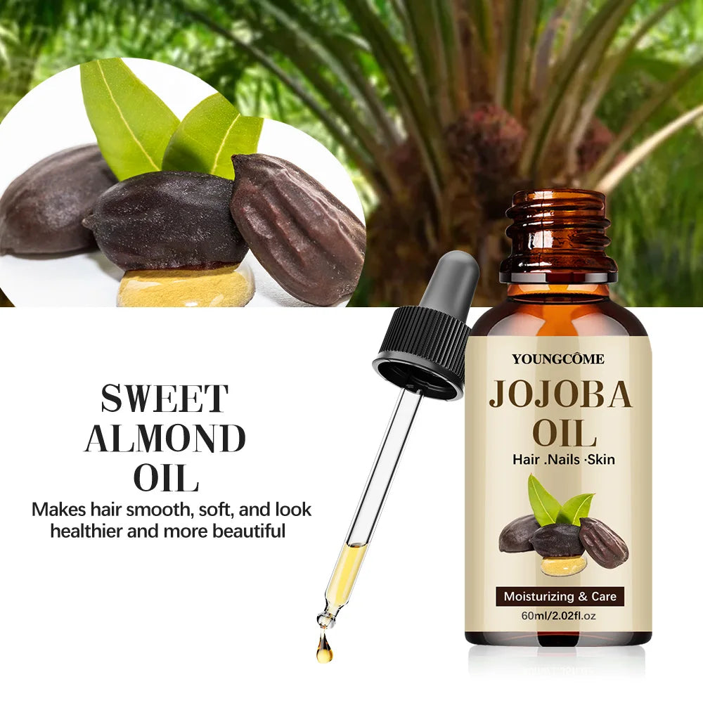 Organic Jojoba Oil, Pure Moisturizing Oil For Face, Hair, Skin Nails | Natural Cold Pressed Hexane Free Carrier Oil Hair Relaxer Oasis Select