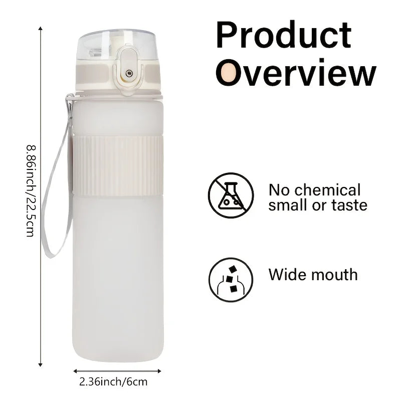 530ml BPA-Free Plastic Water Bottle with Lid & Strap, Portable for Hiking Fitness, Durable Sport & Casual Use Water Container Oasis Select