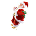 Santa Claus Climbing Beads Music Electric Doll Rope Climbing Santa Christmas Gift For Children Electric Toys Oasis Select Red