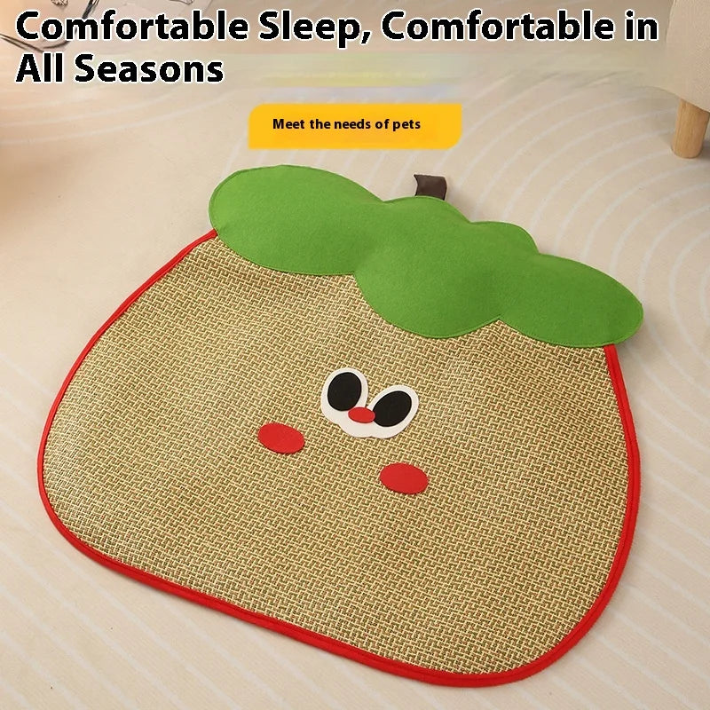 Summer Cooling Pet Mat - Cartoon Cat Bed & Scratcher, Sofa - Protective Cat Sleeping Pad, Anti - Scratch Nap Mat Oasis Select