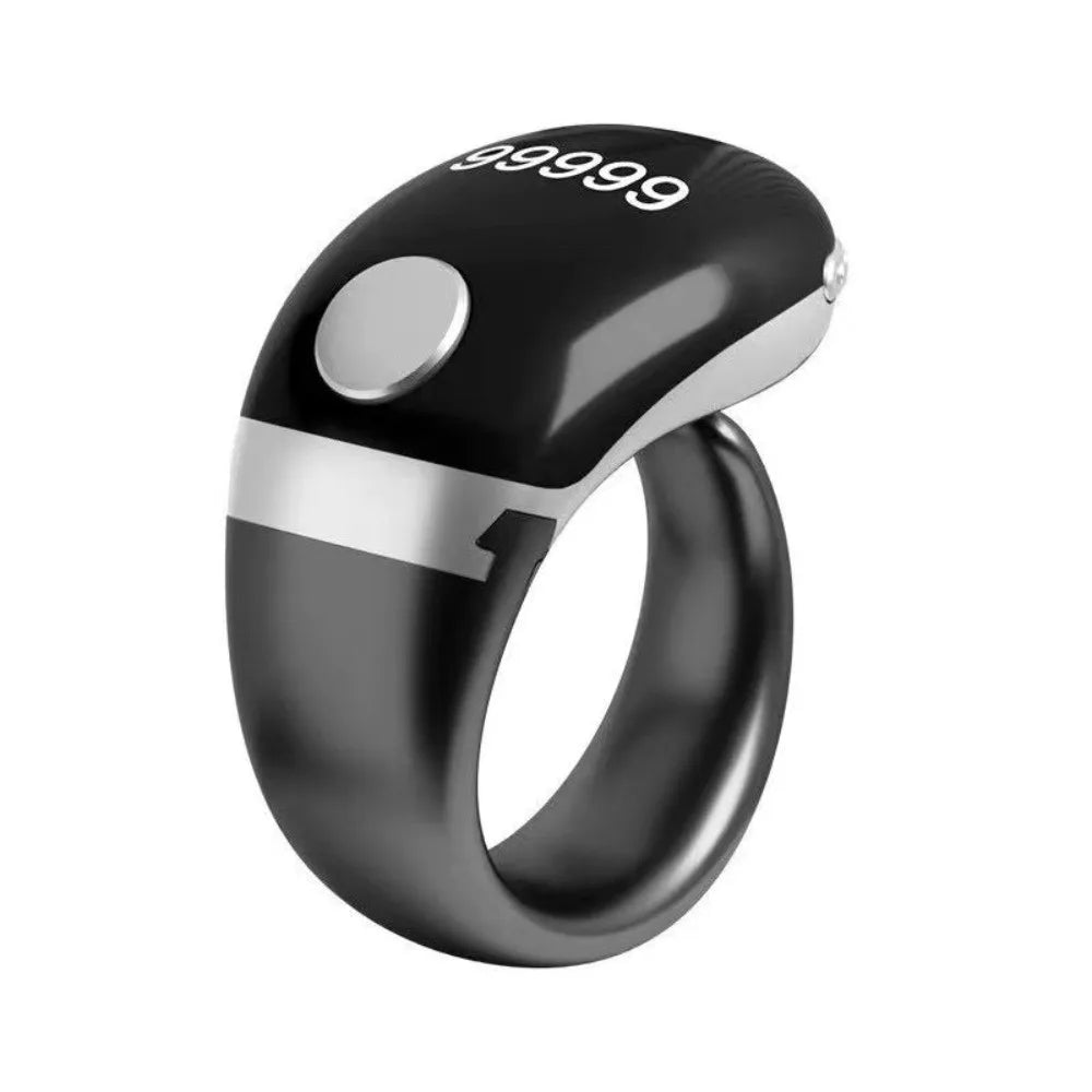 Digital Tally Counter Ring – LCD 99999 Touch Control, 3-Speed Digital Tally Counter Oasis Select Grey