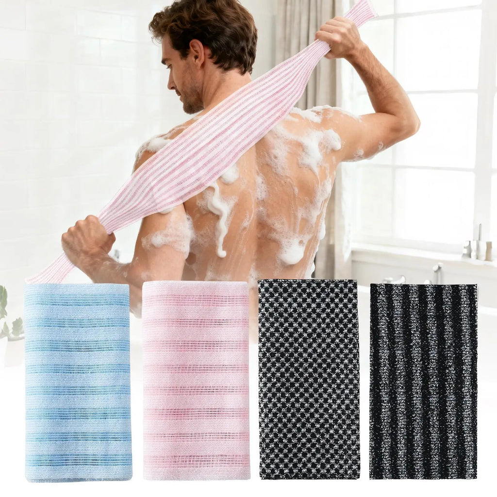 Exfoliating Bath Brush cloth 1PC Shower Scrubber for Back & Body Multi-Function Soft Shower Sponge Bathroom Accessories Oasis Select C