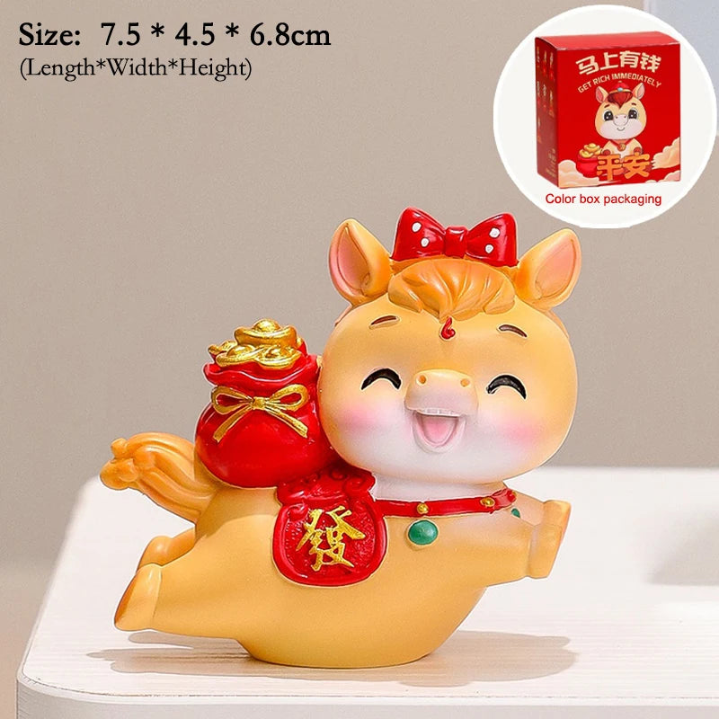 2026 Year Horse Table Decoration Charming Pony Accessory Lucky Cute