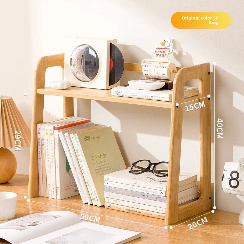 Multi-functional Desktop Cup Storage Shelf Office Table Finishing Dining Table Countertop Multi-layer Bookshelf Small Shelf Oasis Select Primary color B