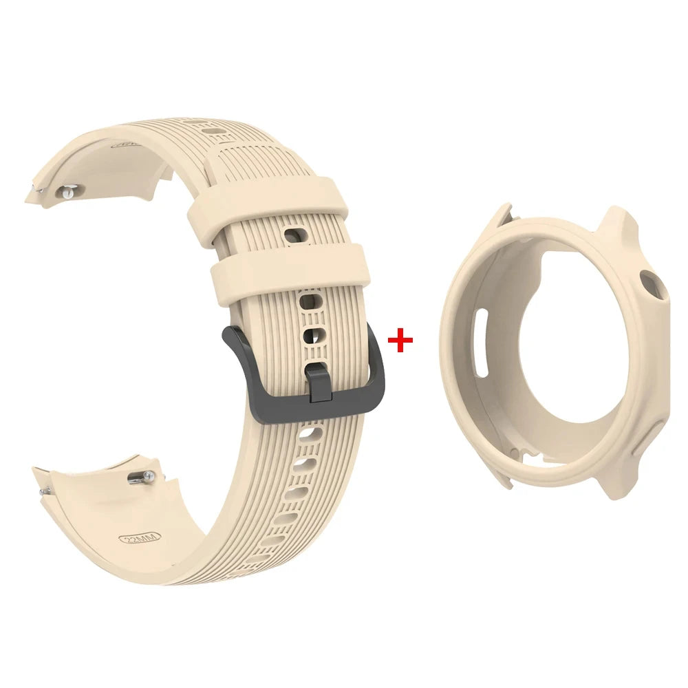 Silicone Watch Band & Case – OnePlus Watch 2/2R/3 & OPPO Watch X Smartwatch Band & Case Oasis Select Case Strap Beige OPPO X Oneplus 2