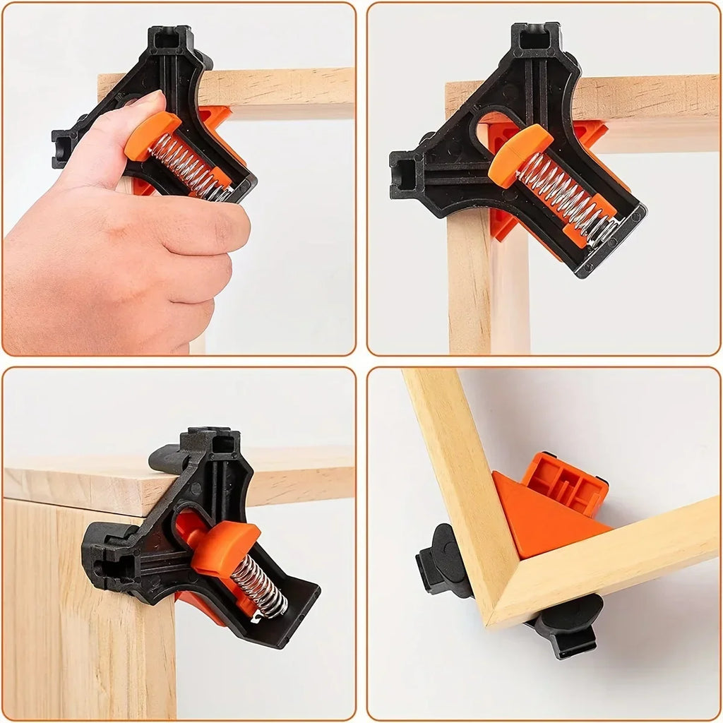 2pcs 90 Degree Corner Clamps For Woodworking, Fast Adjustable Quick Spring Loaded Woodworking Clamps,Cabinets,Photo Framing Oasis Select