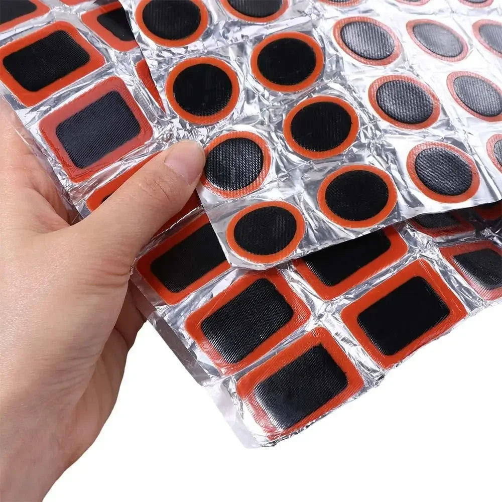 48-Piece Professional Bike Patch Kit - Vulcanizing Tire Repair Set for MTB & Road Bicycle Inner Tubes, Emergency Puncture Fix Oasis Select
