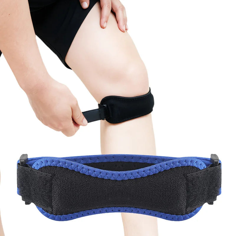 Adjustable Eva soft pad Knee Strap Patella Tendon Protector Running Cycling Gym Sports Knee Support Compression Wrap Unisex pain Oasis Select