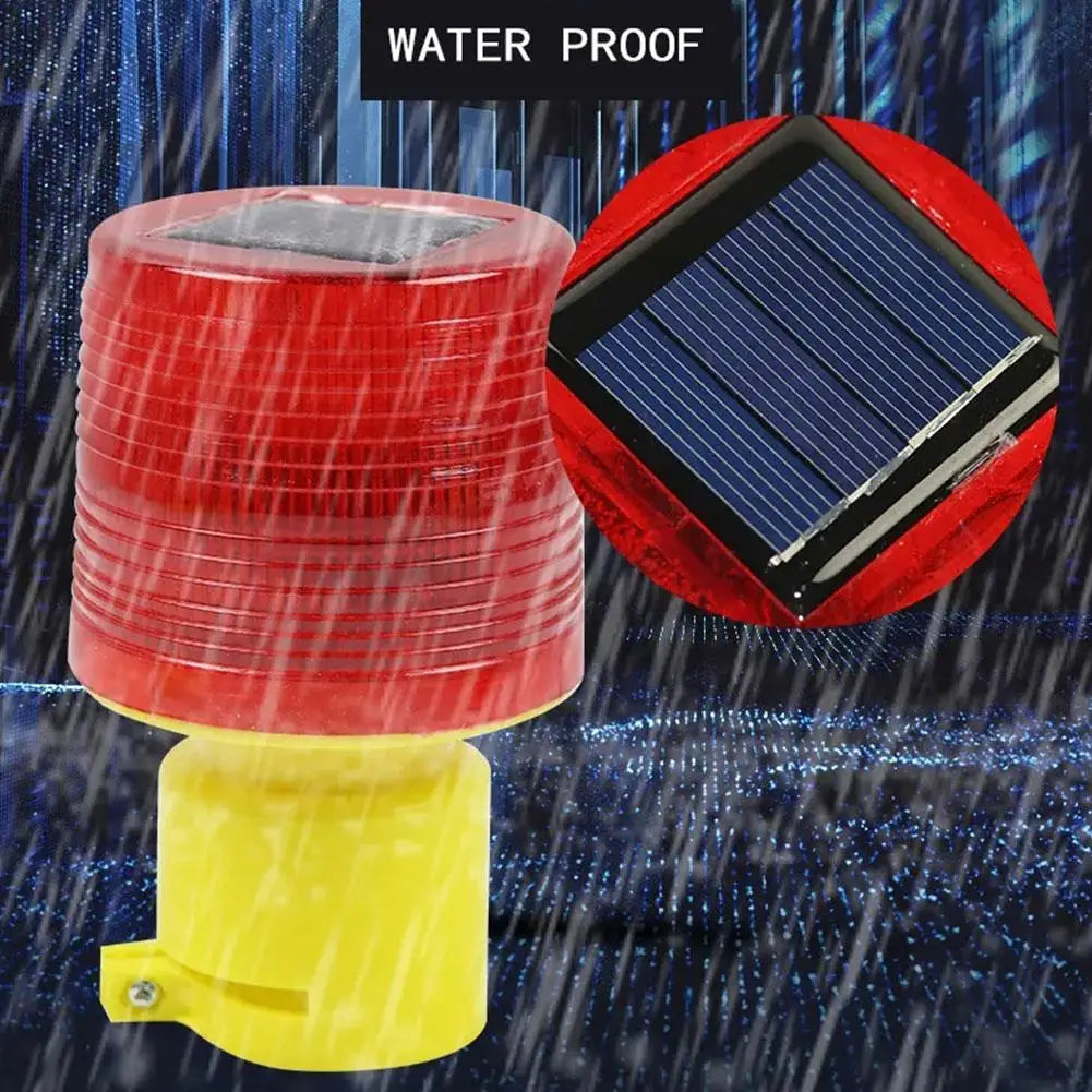 Solar LED Emergency Light Solar Traffic Tower Crane Warning Light LED Bulb Lamp For Construction Site Harbor Road Marine Lamp Oasis Select