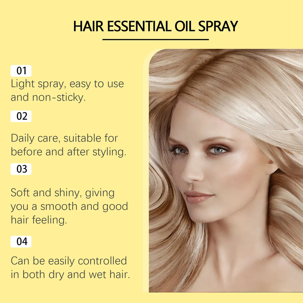 Smoothing Hair Care Essential Oil Repair Dry Damaged Hair Anti Frizzy Massag Scalp Improve Hair Tangling Nourishing Hair Serum Oasis Select