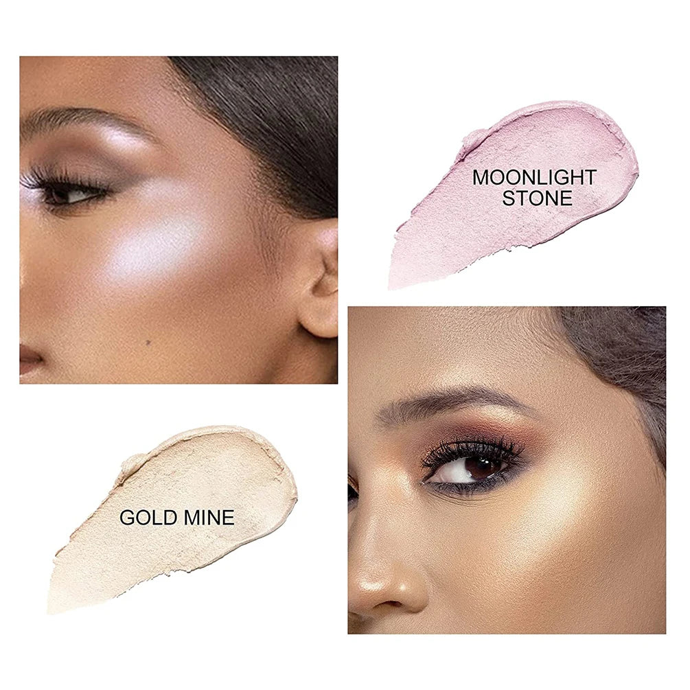 QiBest 2-Color Highlighter & Contour Stick | Shimmer Bronzer