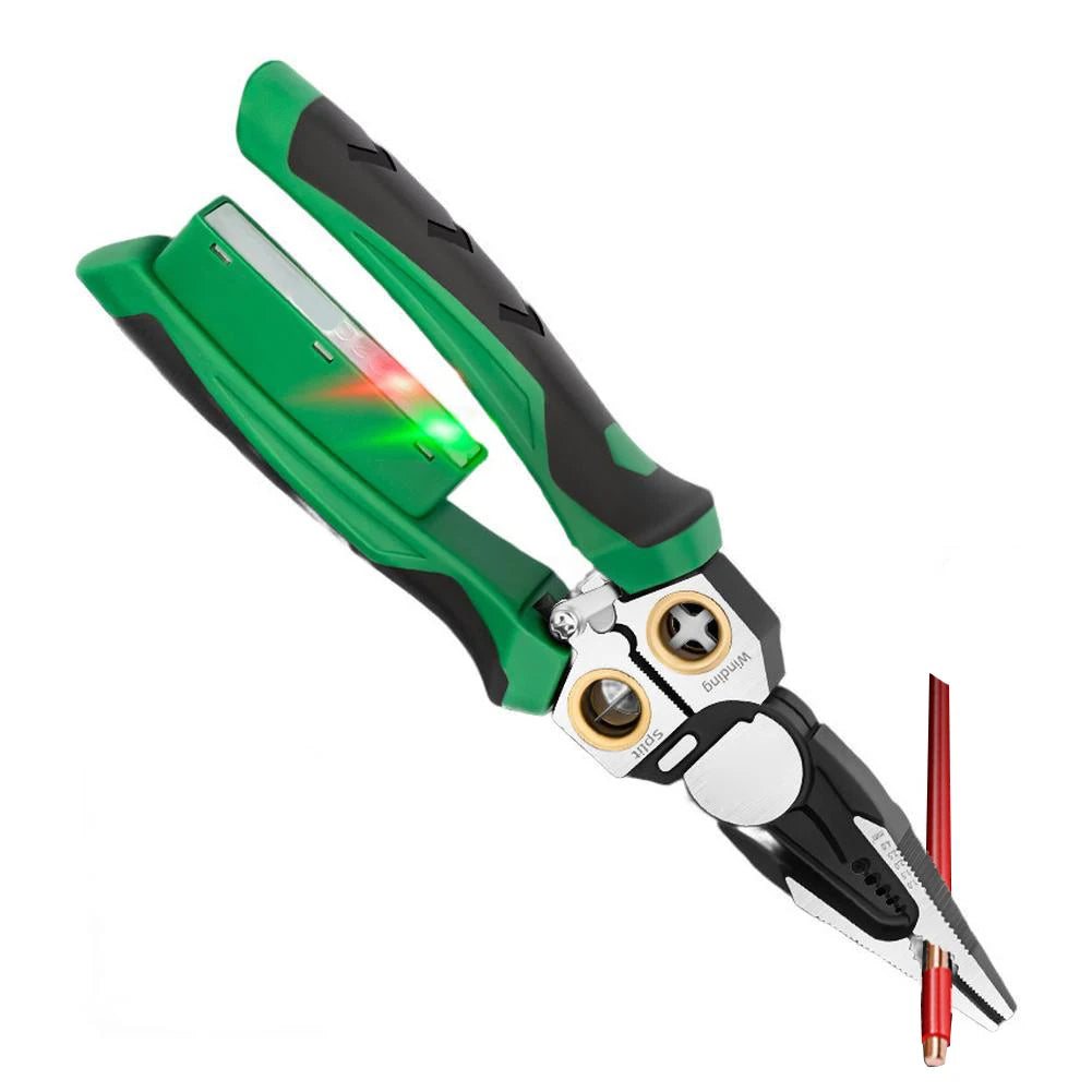 8-in-1 Wire Stripper with Voltage Tester & Needle-Nose Pliers Multitool Wire Stripper Oasis Select