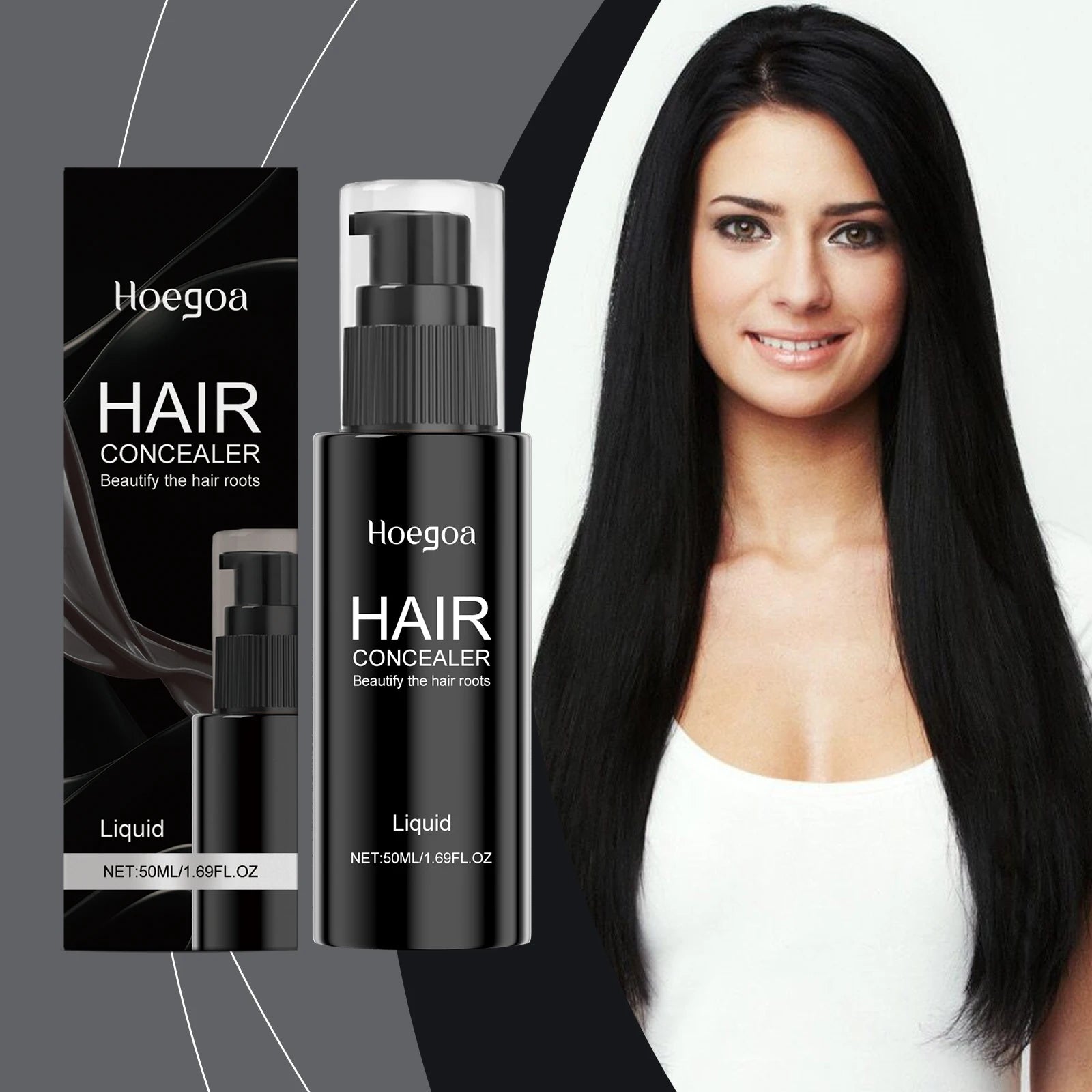 50ml Hair Root Concealer Hairline Shadow Root Cover Up Forehead Makeup Fluffy Hair Long Lasting Waterproof Hair Concealer Liquid Oasis Select