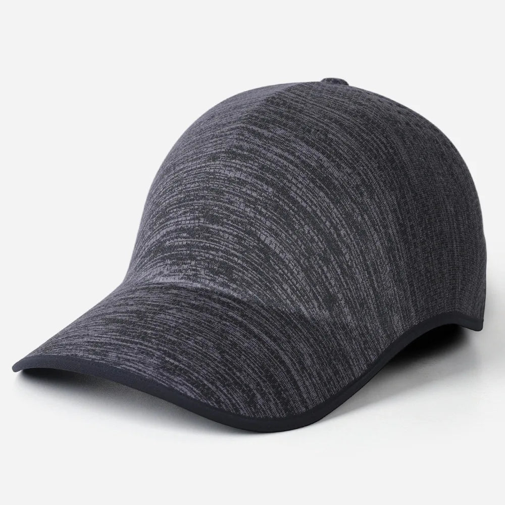 New Design Seamless Baseball Cap Quick Drying Lightweight Sports Hat Packable Breathable Visor Cap Oasis Select Dark Grey